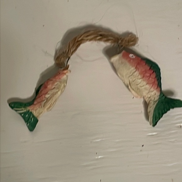 Bass Pro Shops Holiday Vintage 98s Double Rainbow Trout Caught On One Hook Christmas
